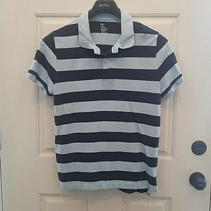 Men's Gap Navy and light blue striped Polo