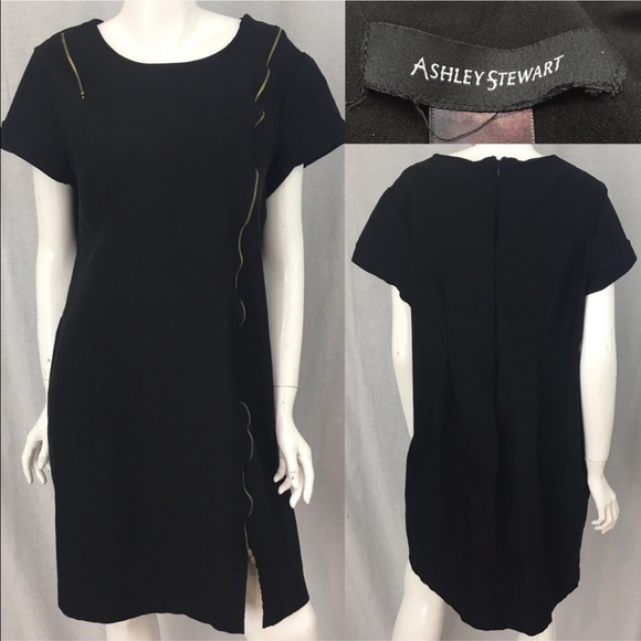 Ashley Stewart Dresses & Skirts - 💟Sz 24W Ashley Stewart Black Stretch Zipper Dress