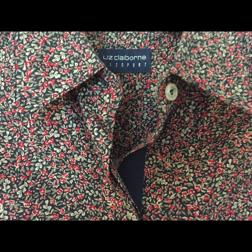 Vintage Liz Claiborne flowered blouse