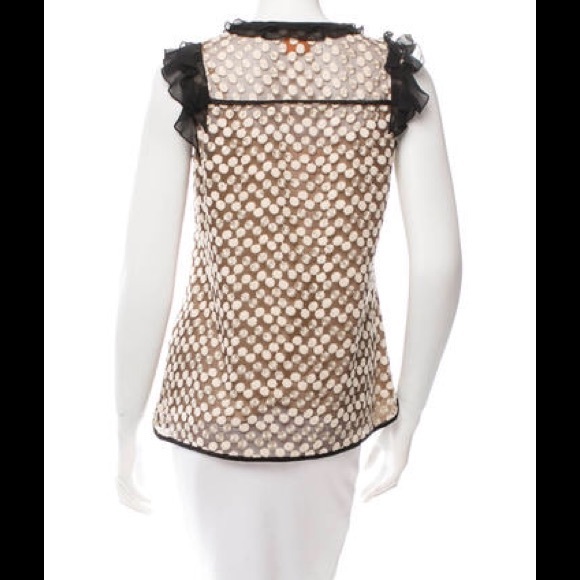 TORY BURCH Embellished Lace Top