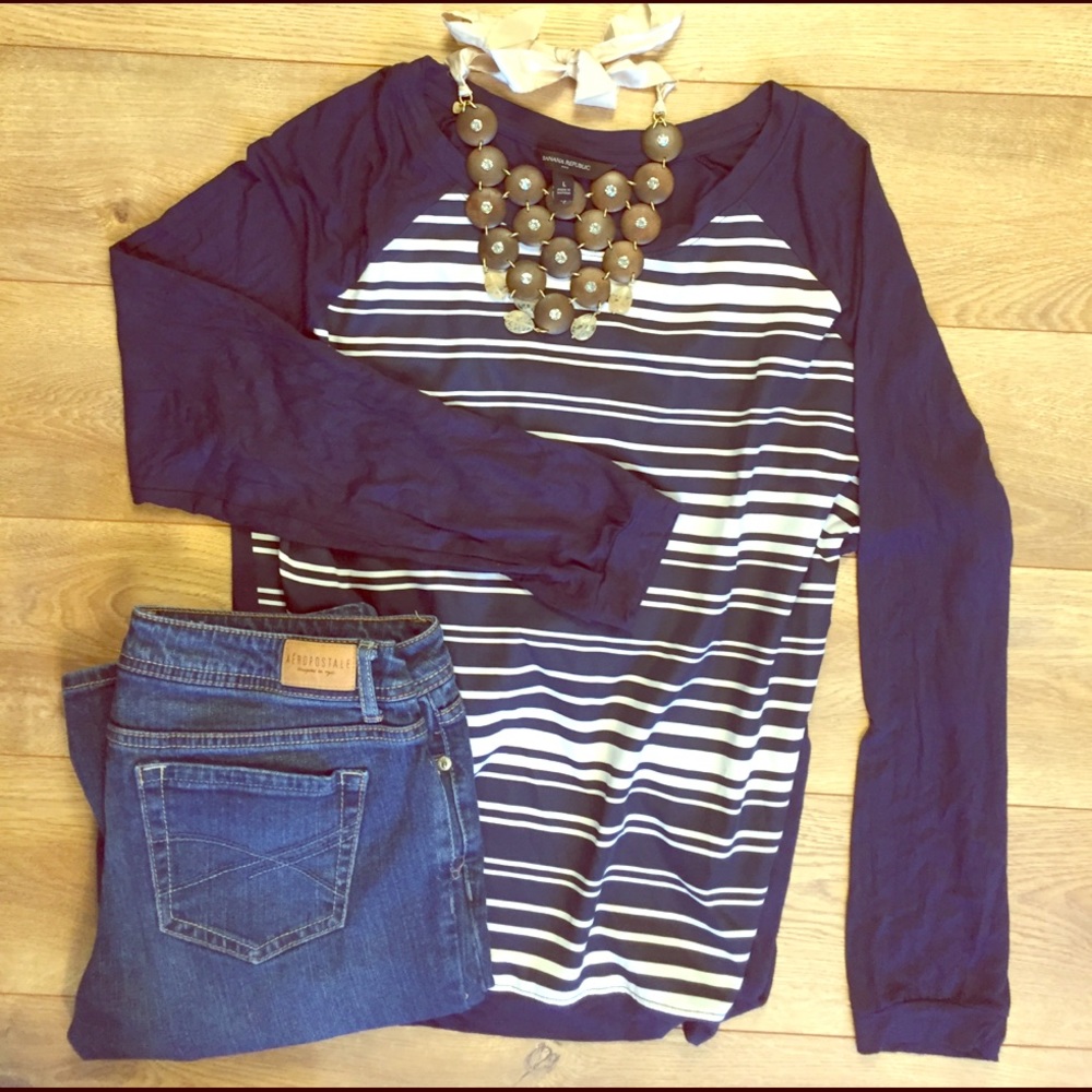 Banana Republic Baseball Style Top
