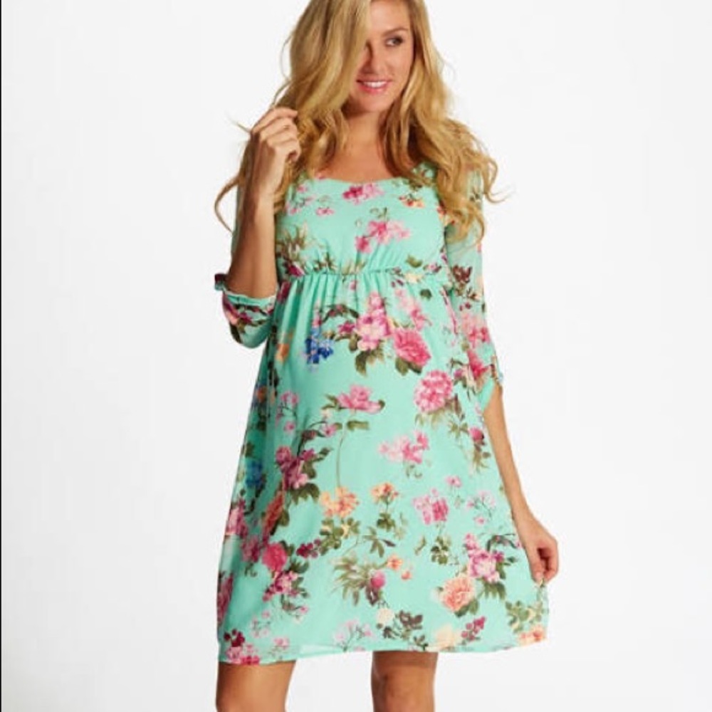 Pink blush maternity dress