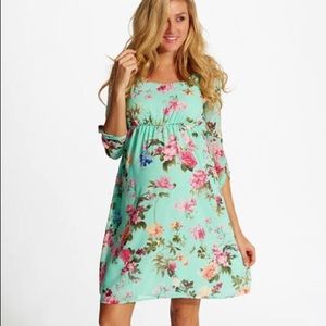 Pink blush maternity dress