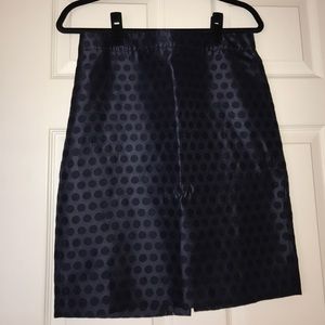 J. Crew navy polka dot pencil skirt sz. 6