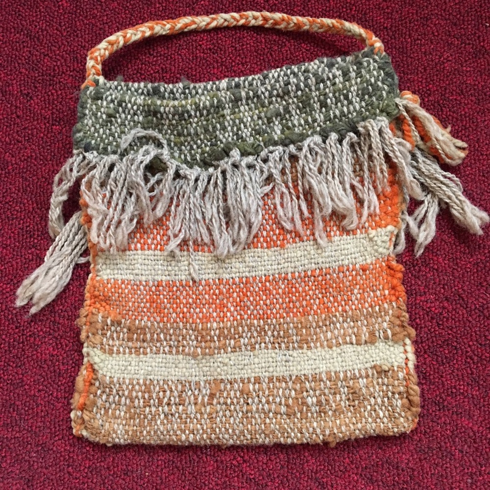 Hand woven one of a kind bag.
