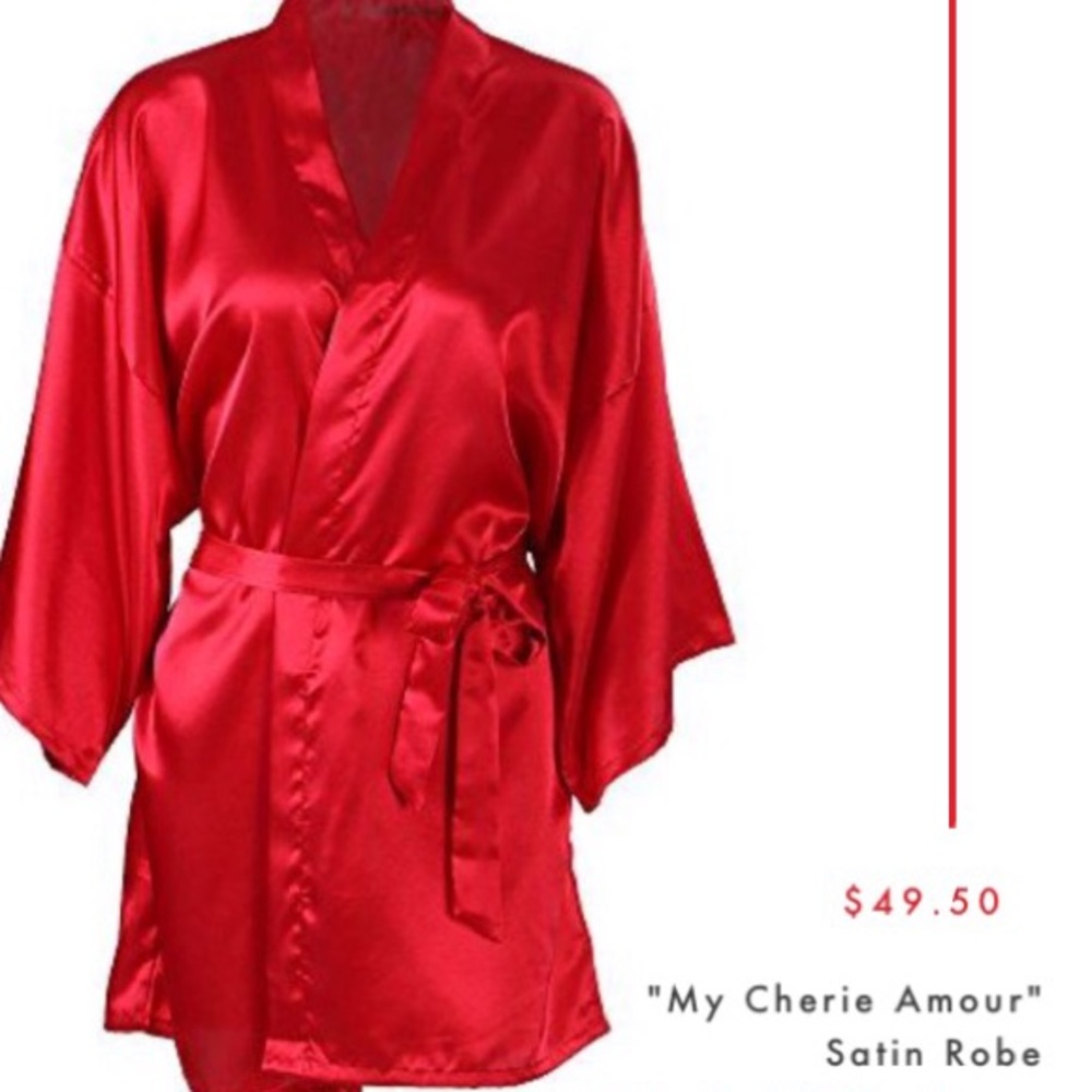 Red Satin Robe | Duster