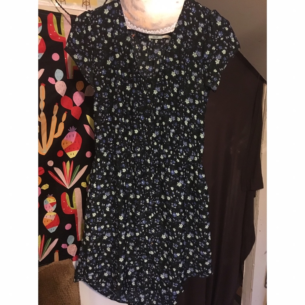 Kimchi Blue Floral Button Skater Dress