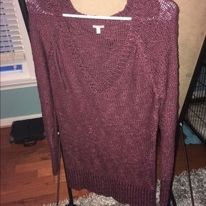 Maroon sweater dress
