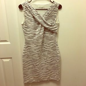 Calvin Klein zebra stripped Cocktail Dress.