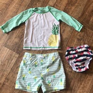 Baby boy swim suit set & swim diaper