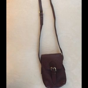 Brown leather cross body
