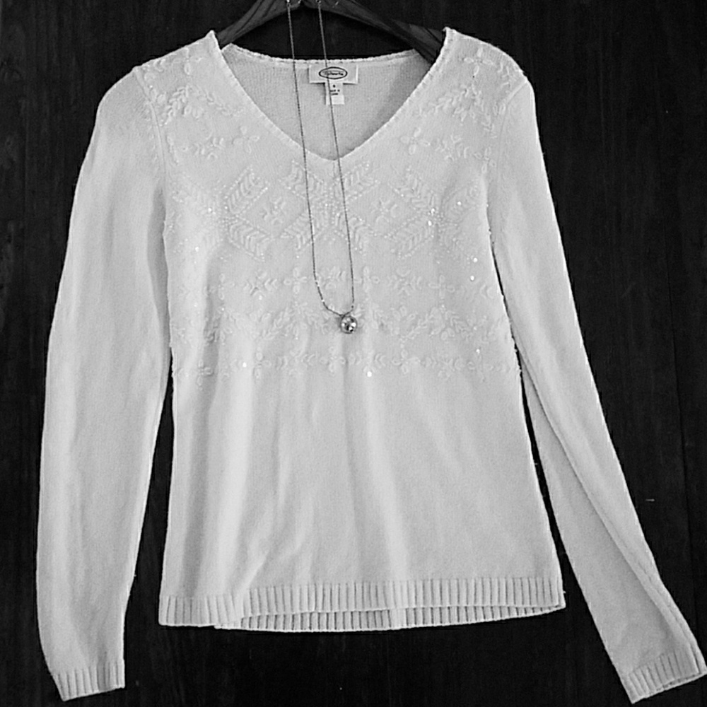 White Talbots Sweater