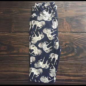 Never Worn OS LuLaRoe horse leggings