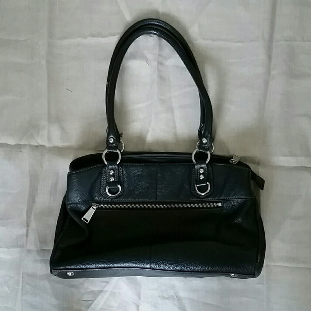 Pelle Studio black leather tote bag handbag