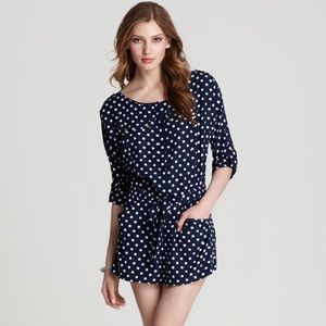 vince camuto polka dot jumpsuit