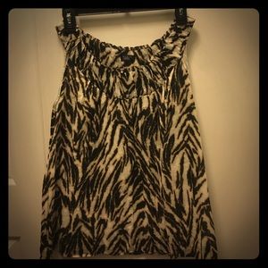 Talbots petite animal print sleeveless Blouse.