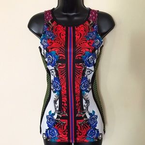 Multicolor Mirrored Top