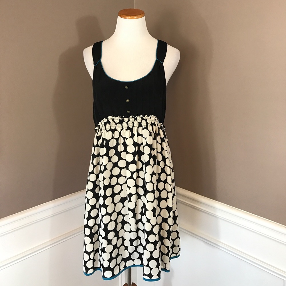 Anthropologie 6 sleeveless silk empire waist dress