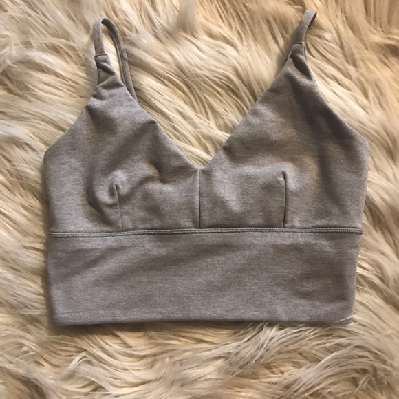 lululemon athletica Tops - Lululemon solo sports bra Grey size 6