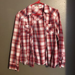 Checkered button up