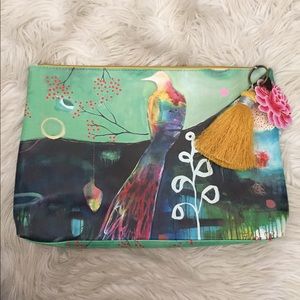 Papaya clutch/makeup bag