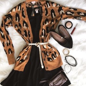 Leopard print cardigan