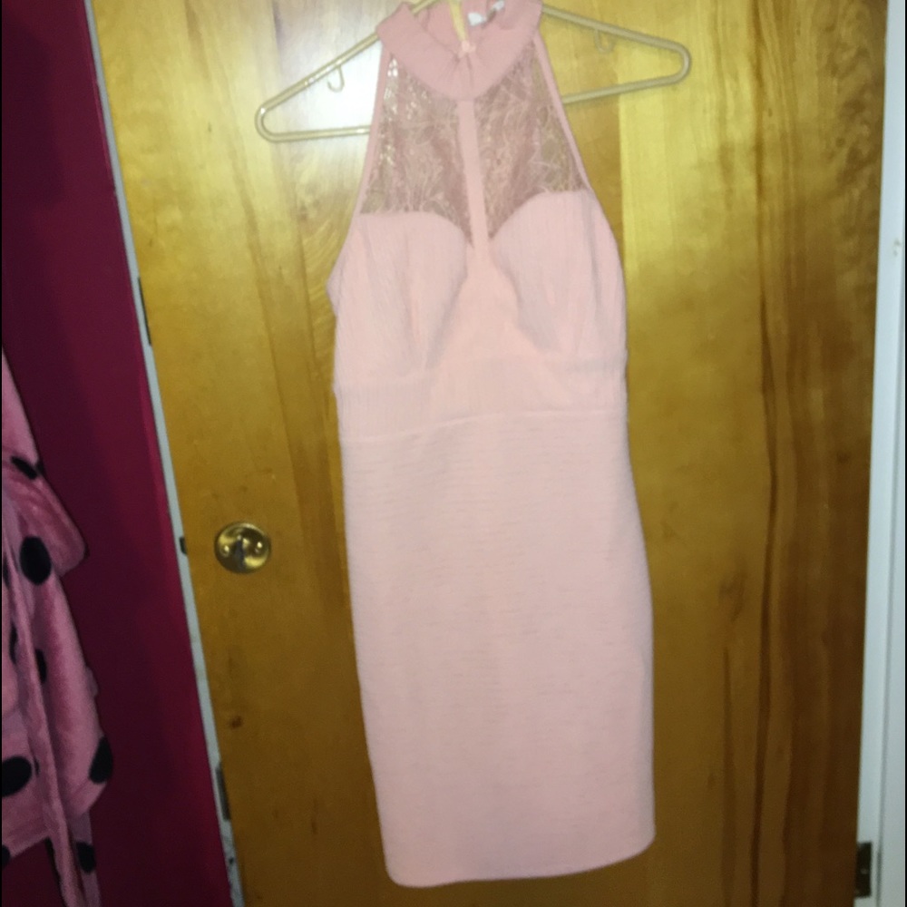 Baby pink spring dress