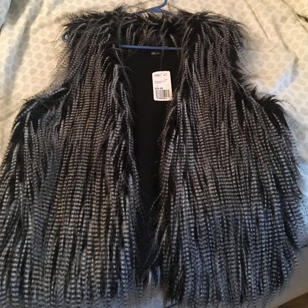 Faux Ostrich feather vest
