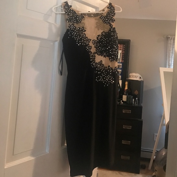 Black and nude hot Miami styles dress - Picture 1 of 5
