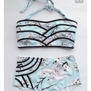 Pick me Up Floral Halter Bikini Set