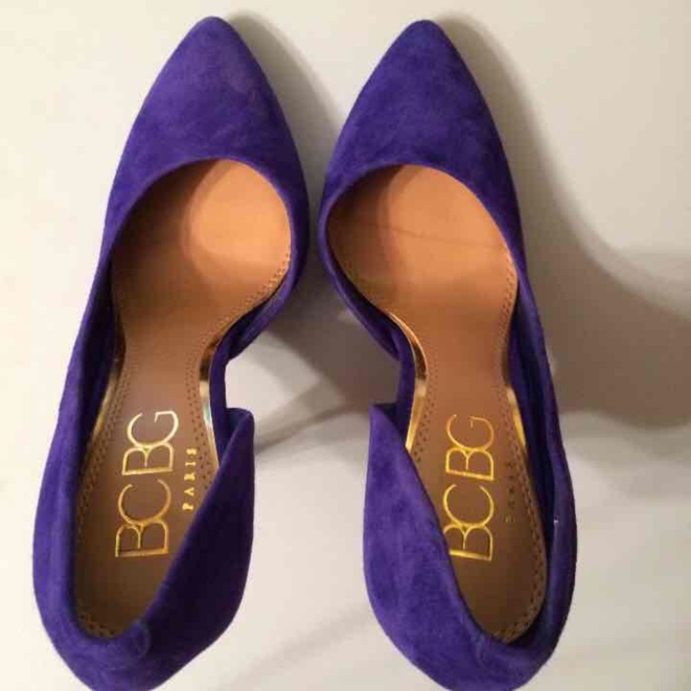 BCBG Blue Suede Heels