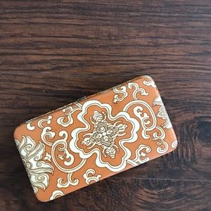 Orange hard case wallet