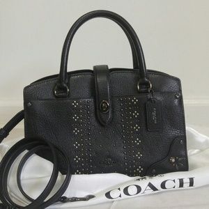 COACH Mercer Satchel 24 With Bandana Rivets