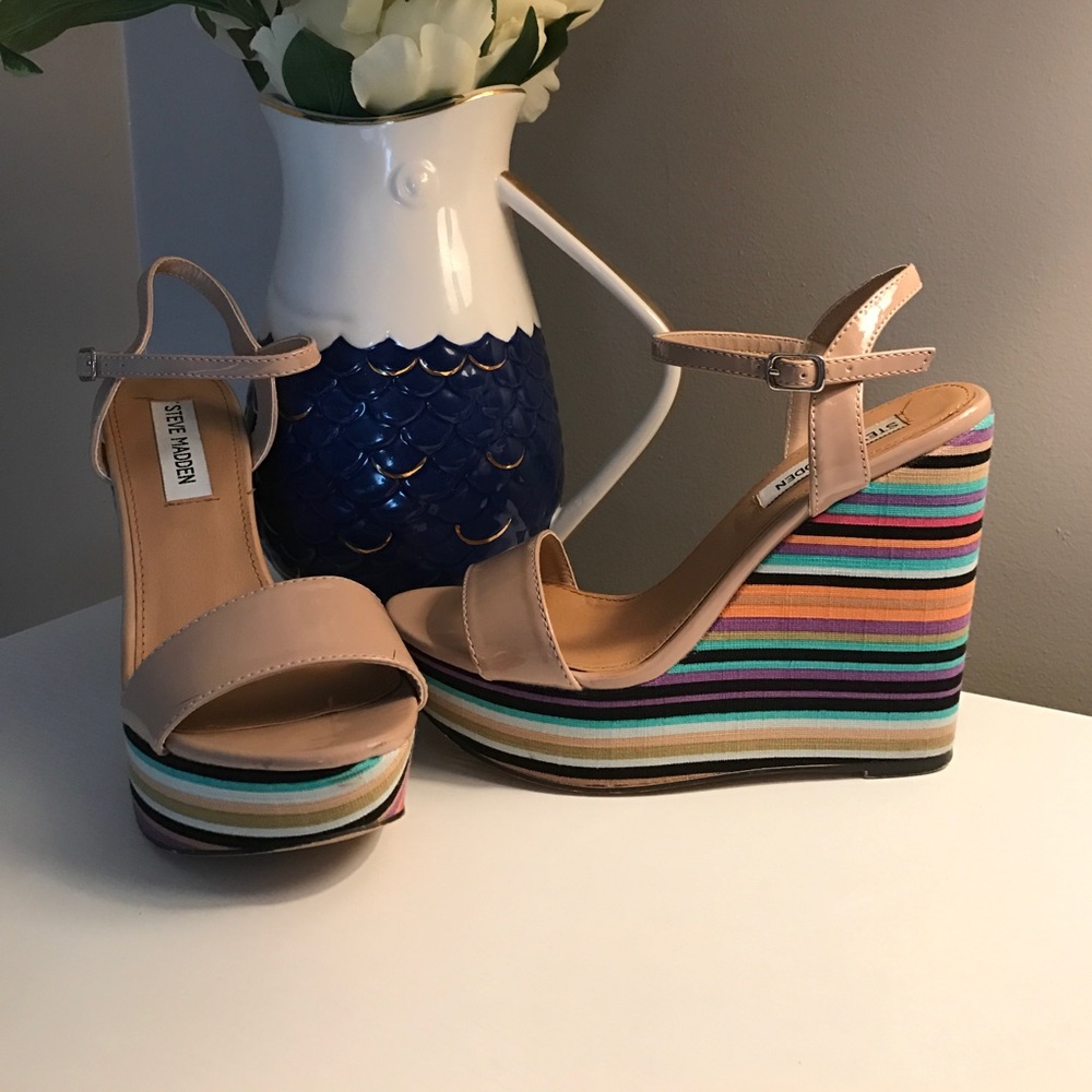Steve Madden colorful wedges size 7