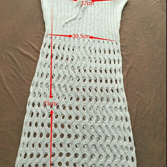 Beach cover up Hollow Crochet Lace Dress Women Bea - Picture 2 of 4