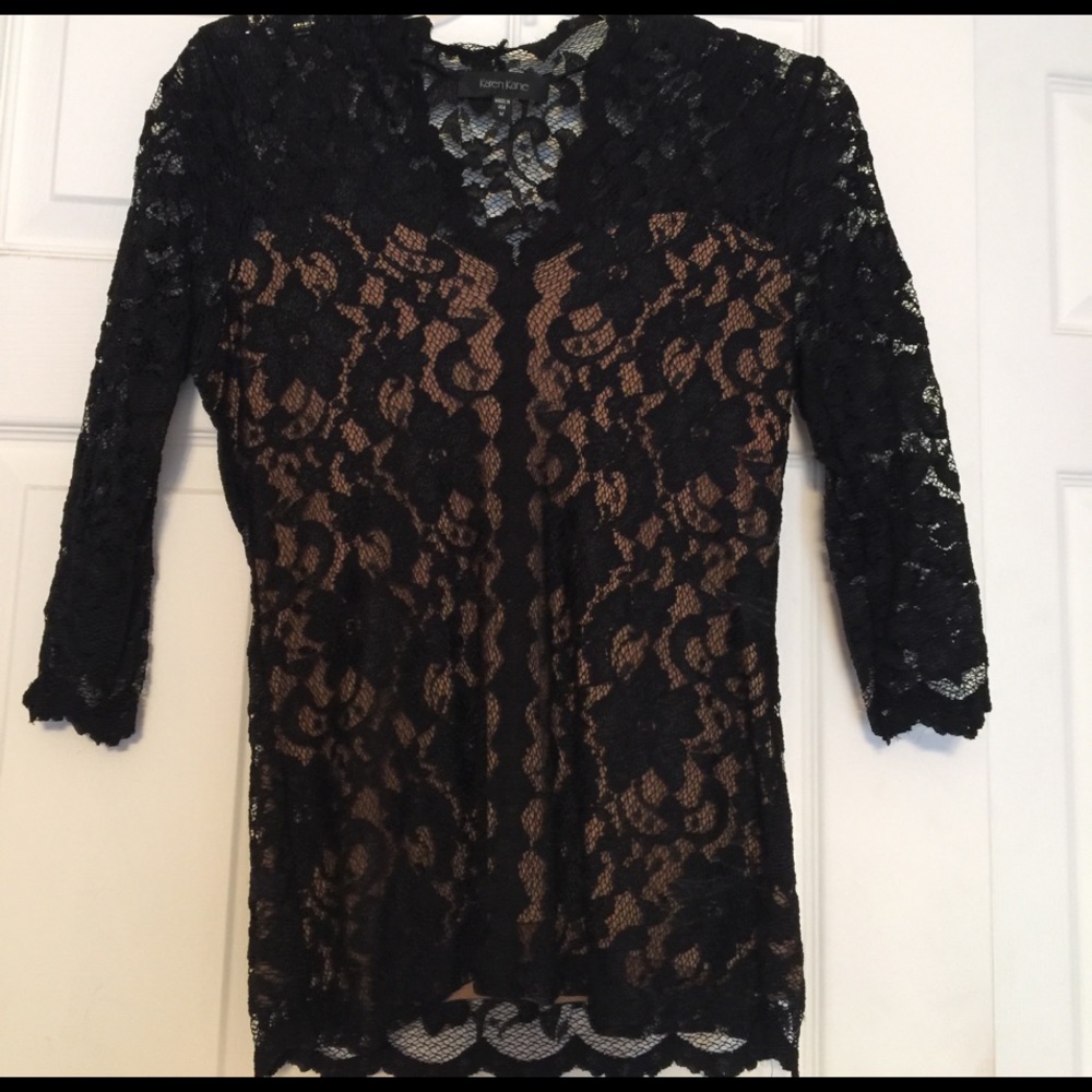 Karen Kane lace shirt blouse top