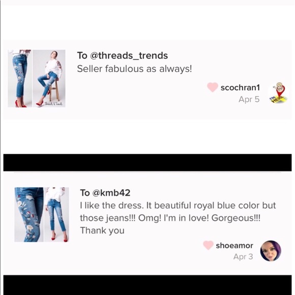 🌸Distressed Embroidered Jeans - Picture 6 of 6