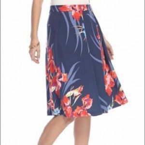 ABS by Allen Schwartz Blue Floral Skirt