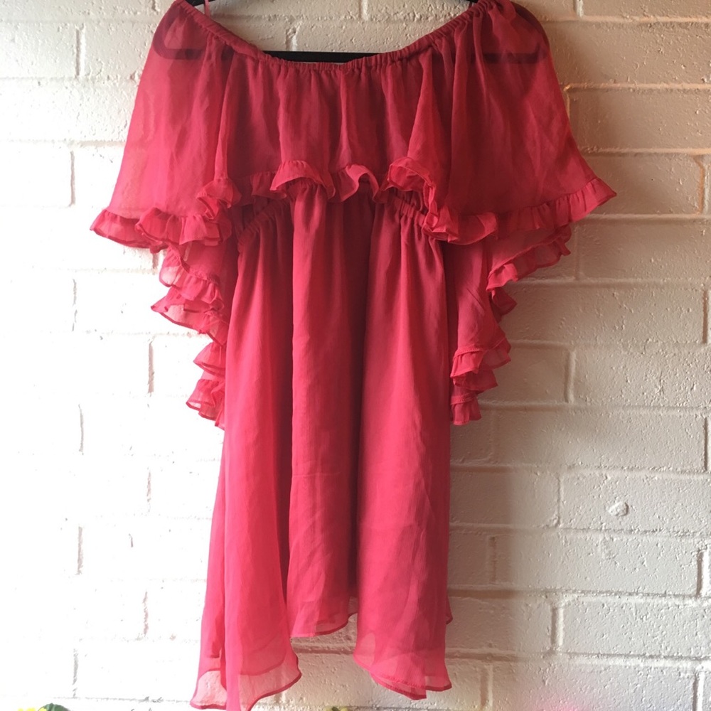 NBW Free People across the shoulder chiffon dress