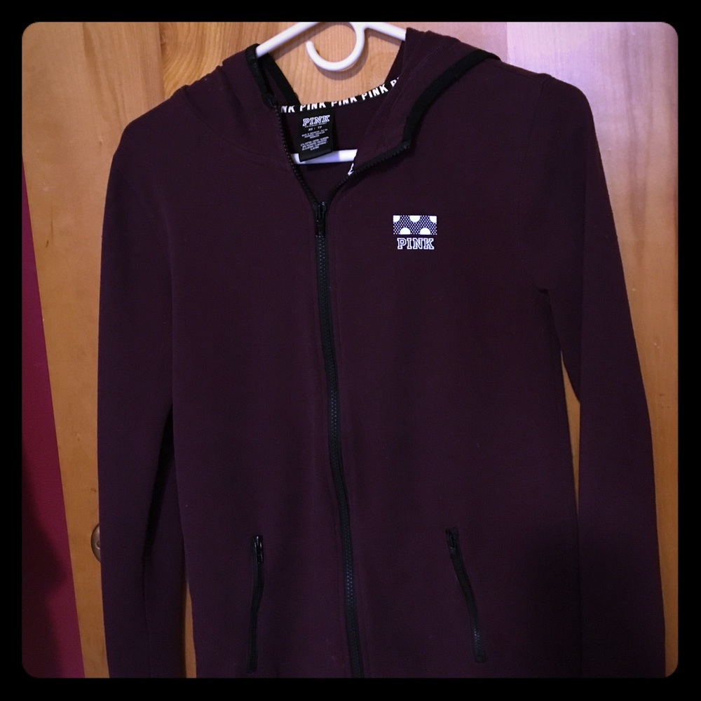 Burgundy Victoria's Secret hoodie