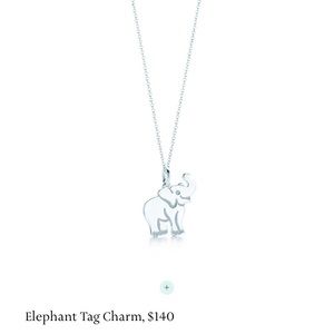 ELEPHANT TAG CHARM AND CHAIN