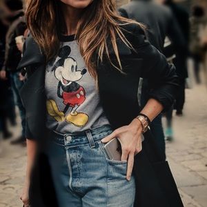 Vintage Mickey Mouse Ringer T Shirt