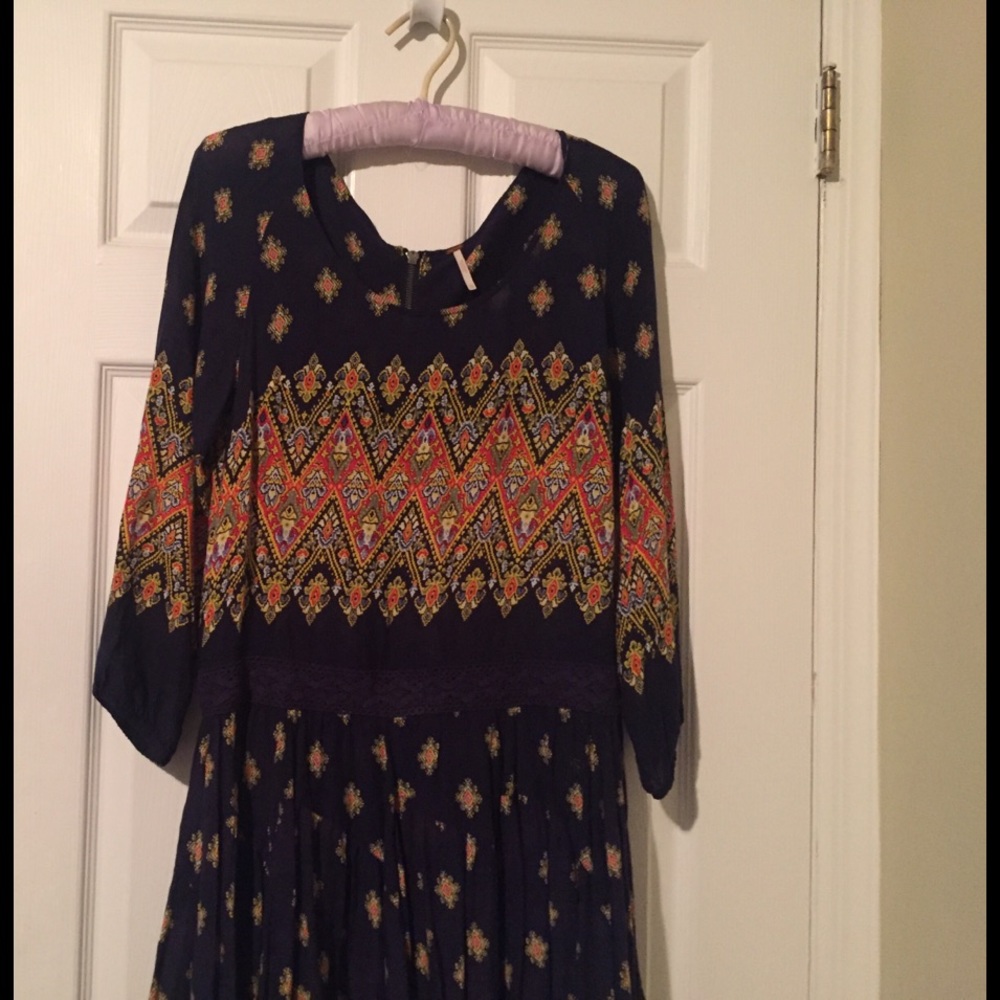 Boho drop waist Free People dress