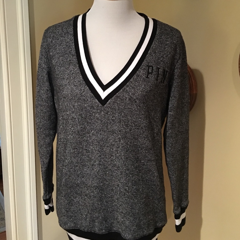 Pink by Victoria Secrets deep V sweat shirt