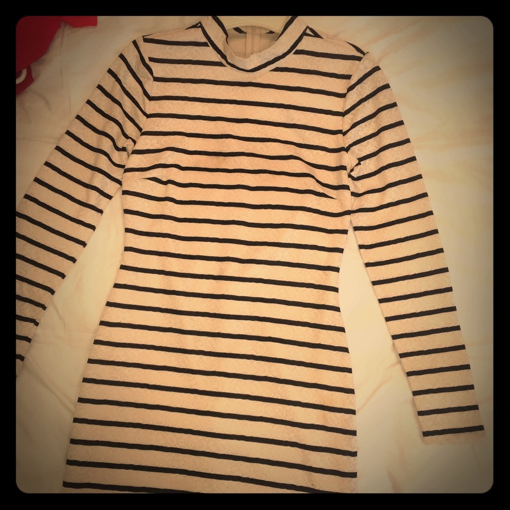 Mock turtleneck mini dress