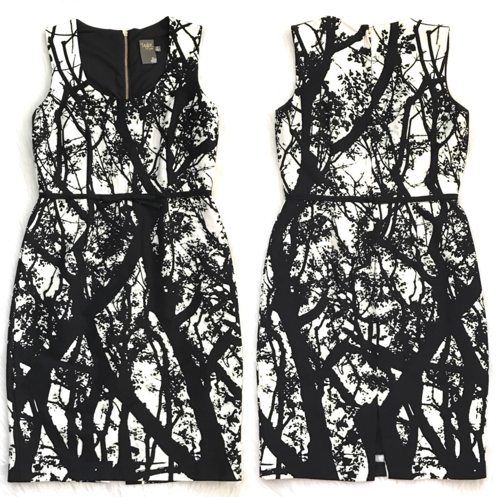 Black & White Cocktail Dress • Taylor Petite