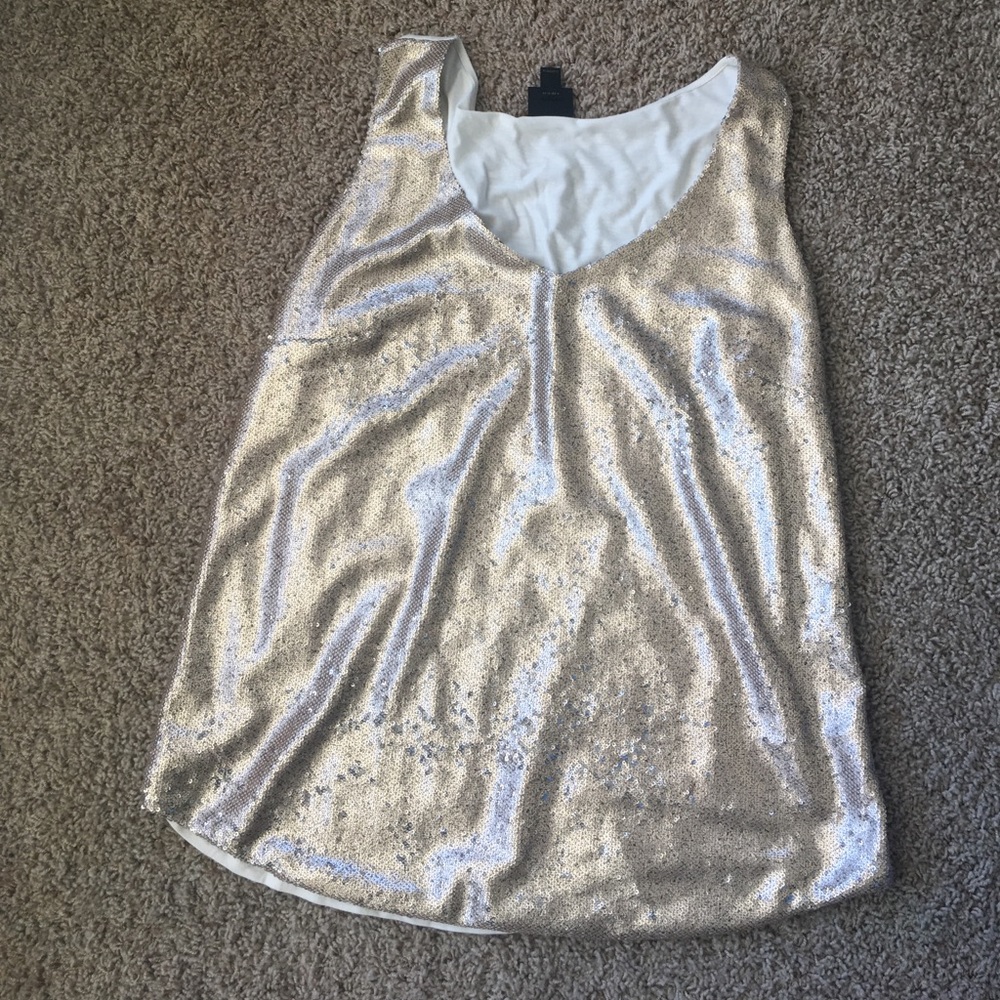 Like New Worthington Champagne Sequin Top