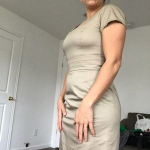 Khaki business dress from H&M