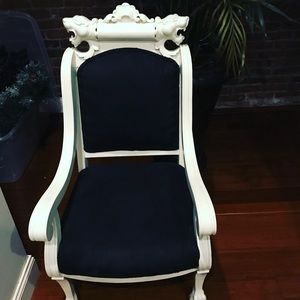 Elegant Black & White Lion Chairs