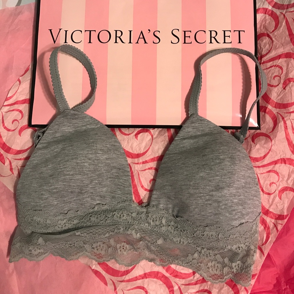 Victoria's Secret plunge cotton bralette bra S